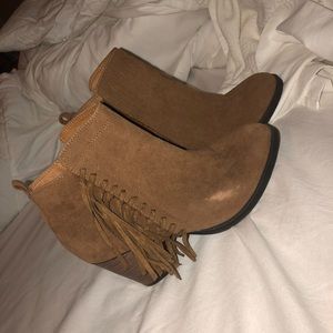 Rampage Fringed Booties